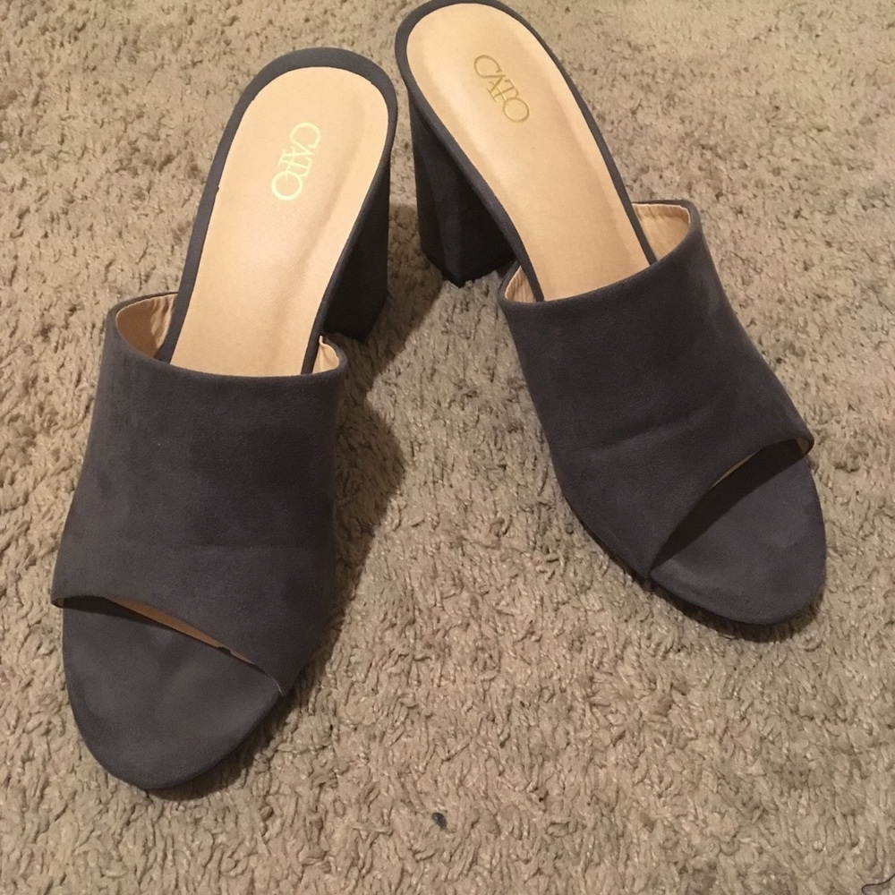 Cato chunky heel mules